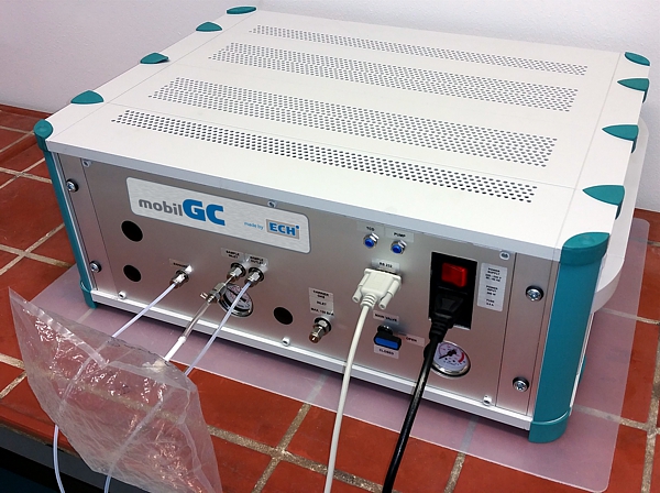 MobilGC with connected gas sampling bag